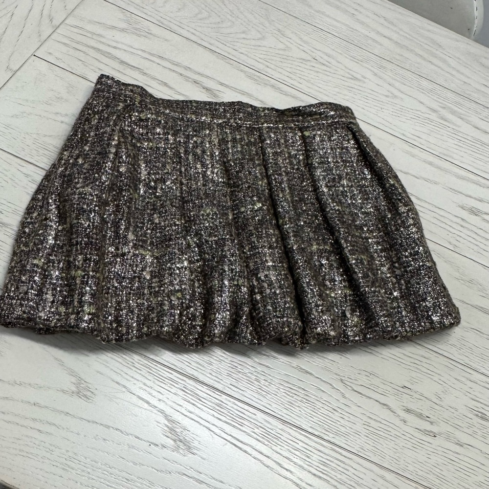 Link Brown Tweed Skater Skirt